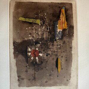 1970s Limited Edition Signed Etching by Johnny Friedlaender 'Fleurs VIII'